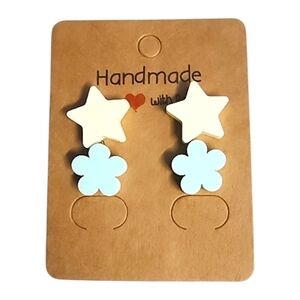 Starblossom Acrylic Stud Earrings – 2 Pair